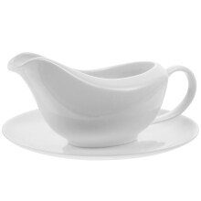 1 saucière en céramique, 1 pichet à sauce en céramique avec coupelle et distributeur de sauce