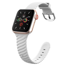 Compatibil cu Apple Watch cu brățară din silicon, model 38/40/41, alb