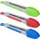 Pinça pequena Janrevotw com pontas de silicone, mini pinça de servir de 7 polegadas, conjunto de 3 (vermelho, azul e verde) 1
