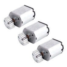Motore vibrante con uscita da 3X DC 1,5V-9V 0,08A 3200RPM, dimensioni 18x15x12mm, colore argento.