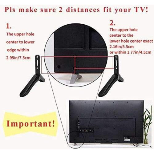 Suporte universal para TV, suporte de mesa para TVs LED LCD de 26 a 100 polegadas com parafusos de fixação no chão. 2