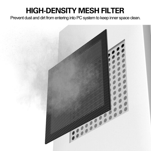 140mm Dust Filter for Computer Cooler Fan, [4Pack] Magnetic Frame PC Fan Dust Mesh PC Cooler Filter Dustproof PVC 1