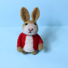 Figura de conejo de madera, modelo flexible de animal salvaje, artículo de decoración para el hogar, regalo y objeto de colección – Liquidación