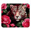 Mouse Pad με σχέδιο Rose Leopard, συμβατό με όλα τα ποντίκια, αντιολισθητική βάση από 1