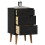 VidaXL vidaXL Bedside Cabinet Black 40 x 35 x 65 cm Solid Pine Wood 3