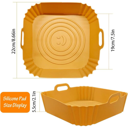 4er-Set Silikonformen für Heißluftfritteuse (22cm) – Wiederverwendbare Backform Körbe 1