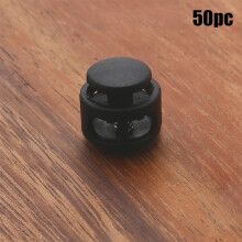 50 stuks hoogwaardige plastic koordstoppers met veersluiting, dubbel gat en antislipsluiting
