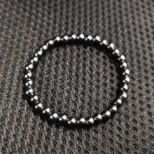 Set met hardcover boekarmband met kralenring en gewrichtsalarm voor vrouwen, 1 stuk verstelbare zwarte enkelband tegen zwelling voor mannen
