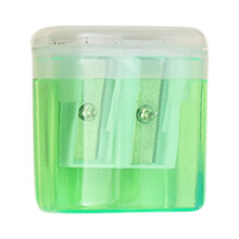 Fnyoxu Dual Pencil Sharpener, geschikt voor standaard potloden en eyeliners, compact, gemakkelijk schoon te maken, handig voor op reis, een onmisbaar