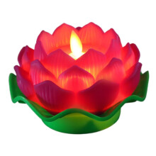 Poaug Nachtlicht-Schreibtischlampe (batteriebetrieben), bunte Kerzen für Schlafzimmer, Hochzeit, Party, Pink3 – passend zur Heimdekoration