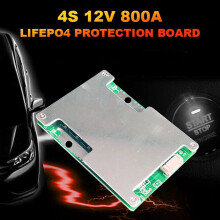 Placa de protección BMS para cargador de batería de litio LiFePO4 4S12V800A con placa de protección PCB para equilibrio/mejora de la batería