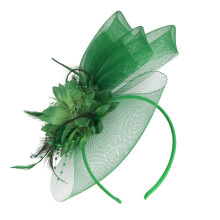 Elegante dameshoed met bloemenmotief, haarclip als hoofdband, geschikt voor bruidsfeesten en bruiloften.
