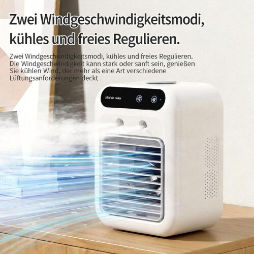 Mini condizionatore d'aria portatile da 25 W con USB – Raffreddatore e umidificatore silenzioso per ufficio e viaggi 1