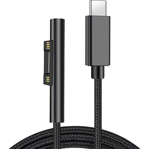 Καλώδιο φόρτισης Surface USB-C 2m (45W PD) – Πλεγμένο καλώδιο για Surface Pro 3-7 & Go 1