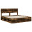 VidaXL vidaXL Bed Frame Smoked Oak 180 x 200 cm Solid Pine Wood 5