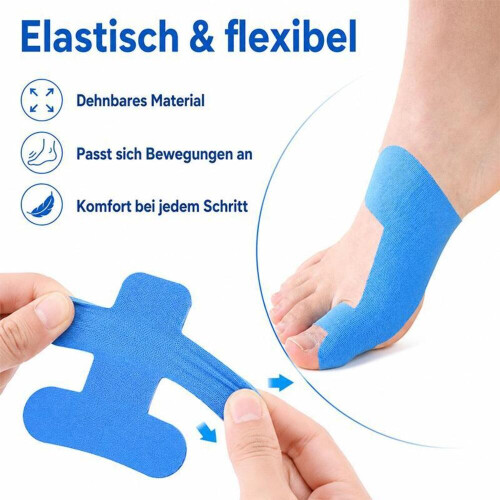 20 τεμάχια ταινίας διόρθωσης Hallux Valgus – Προκομμένες ελαστικές ταινίες δακτύλ 2