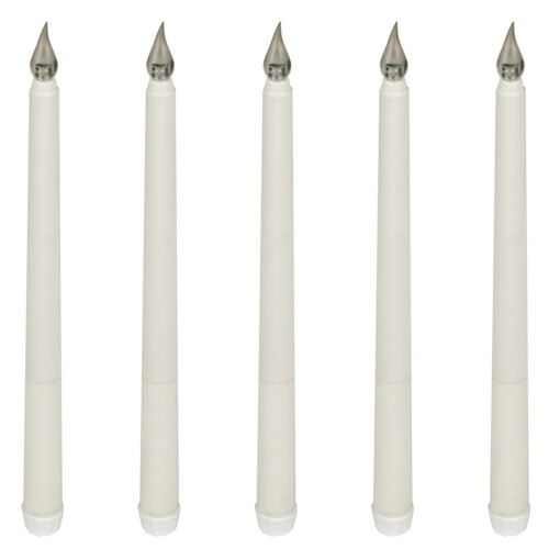 LED Flameless Taper Candle Warm Light 5 pcs 1