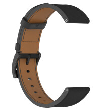 Aito nahkaranneke Samsung Watch 4 5 6 7 -kellolle Black
