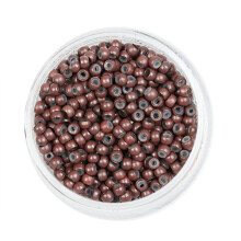 Mikro-Verbindungsringe mit Nano-Silikonfutter für Haarverlängerungen Brown