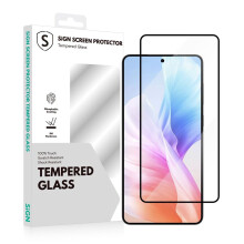 Ochranná fólie na okraj displeje SiGN pro Samsung S25, tvrzené sklo, ultrazvukové odemykání otiskem prstu