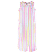 Elegant Emily Women's Woven Striped Sleeveless Duster Gown