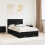 VidaXL vidaXL Bed Frame with Headboard Black Oak 120 x 190 cm Engineered Wood 1
