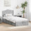 VidaXL vidaXL Storage Bed Concrete Grey 90 x 190 cm Engineered Wood 1