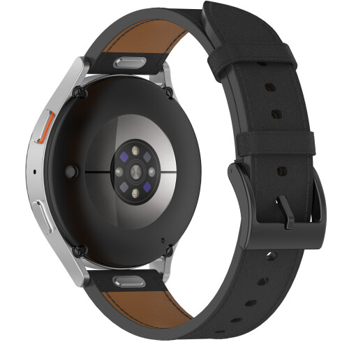Rem i ægte læder til Samsung Watch 4 5 6 7 Black 2