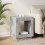VidaXL vidaXL Side Table Concrete Grey 60 x 40 x 65 cm Engineered Wood 2