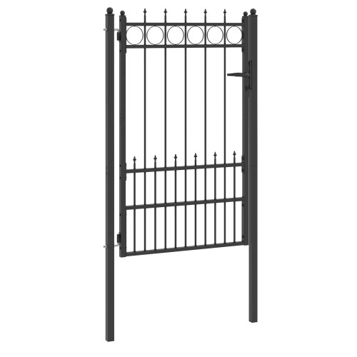 VidaXL vidaXL Fence Gate HORST Steel Black Lockable 2