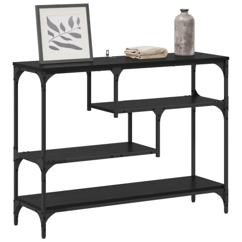 VidaXL vidaXL Console Table Black Oak 100 x 30 x 75 cm Engineered wood 2