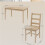 5 Piece Dining Set Solid Wood Table with 4 Chairs Natural 5