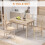 5 Piece Dining Set Solid Wood Table with 4 Chairs Natural 6
