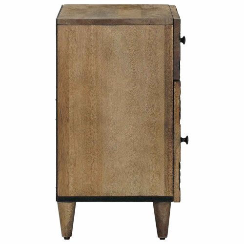 VidaXL vidaXL Bed cabinet with Drawer Brown 50 x 33 x 60 cm Solid Mango Wood 1