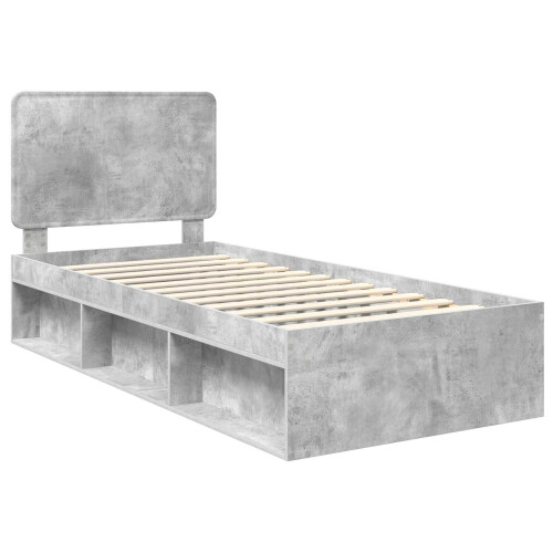 VidaXL vidaXL Bed Frame Concerte Grey 100 x 200 cm Solid Pine Wood 1
