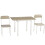 2 Piece Folding Dining Set with Table and 2 Chairs White 2