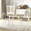 2 Piece Folding Dining Set with Table and 2 Chairs White 3