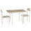 2 Piece Folding Dining Set with Table and 2 Chairs White 1