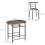 3 Piece Bistro Set with Table and 2 Chairs Black 5