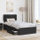 VidaXL vidaXL Bed Frame with Headboard Black 75 x 190 cm Engineered Wood 3