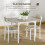 2 Piece Folding Dining Set with Table and 2 Chairs White 8