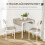 2 Piece Folding Dining Set with Table and 2 Chairs White 6