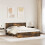 VidaXL vidaXL Bed Frame Smoked Oak 200 x 200 cm Engineered Wood 5