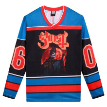 (3XL, Black) Amplified Unisex Adult Ghost Hockey Jersey