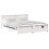 VidaXL vidaXL Bed Frame with Headboard White 200 x 200 cm Engineered Wood 3