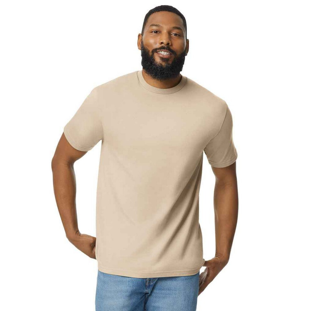 Gildan (3Xl, Sand) Mens Cotton Lightweight T-Shirt