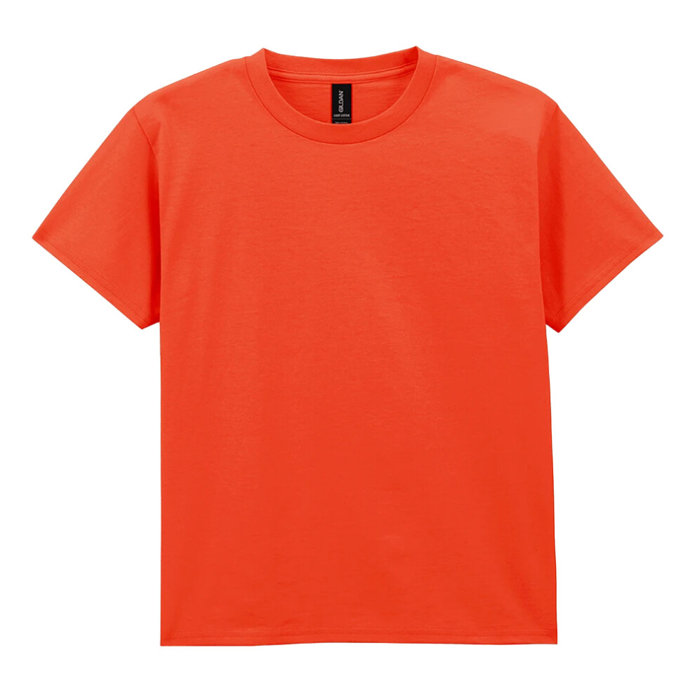 Gildan (9-11 Years, Orange) Childrens/Kids Plain Lightweight T-Shirt