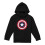 Captain America (7-8 Years, Black) Captain America Childrens/Kids Shield Pull Over Hoodie 1
