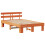VidaXL vidaXL Bed Frame with Headboard Wax Brown 140 x 190 cm Solid Pine Wood 2