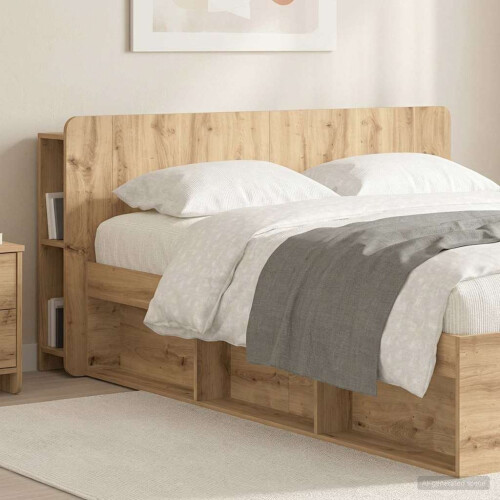 VidaXL vidaXL Headboard Cabinet with Storage Artisan Oak Engineered Wood 1